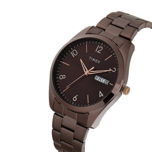 Timex Men Brown Round Dial Analog Watch - TWTG10406