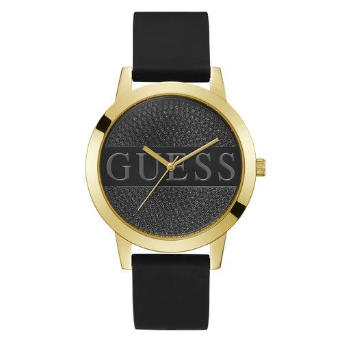 Guess Men Black Round Dial Analog Watch - U1377G1M