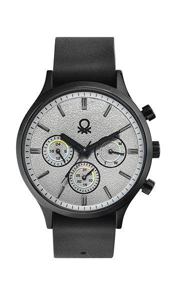 United Colors of Benetton Signature Light Grey Dial Round Case Quartz Analog Men Watch - UWUCG0000