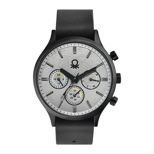 United Colors of Benetton Signature Light Grey Dial Round Case Quartz Analog Men Watch - UWUCG0000