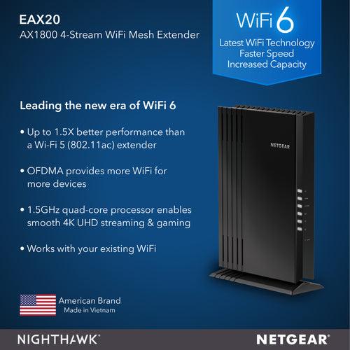 EAX20 4-Stream WiFi 6 Mesh Extender - AX1800