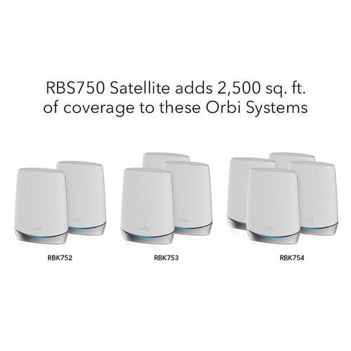 Orbi RBS750 Mesh WiFi-6 Add-on Satellite | Performance - AX4200 for RBK752 / 753