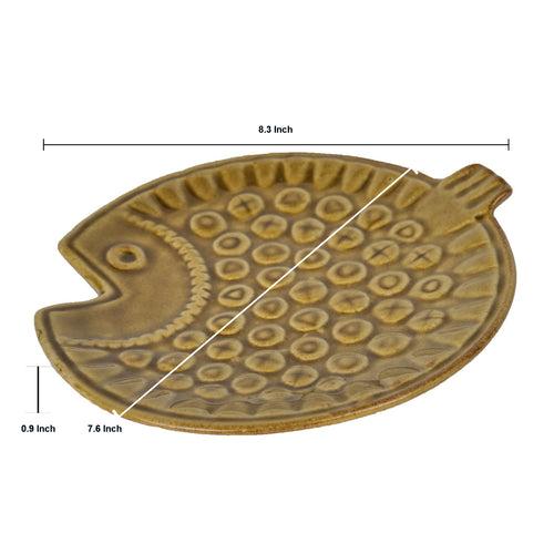 'Ochre Fish' Ceramic Serving Platter