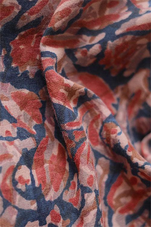 Natural Dye Block Print Cotton Fabric