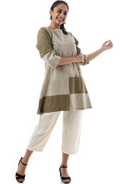 Natural Dye Hand Block Printed 'VOYAGE' Travel Tunic