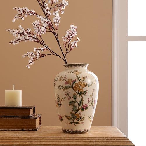 Floral Ceramic Vase Medium (Yellow)