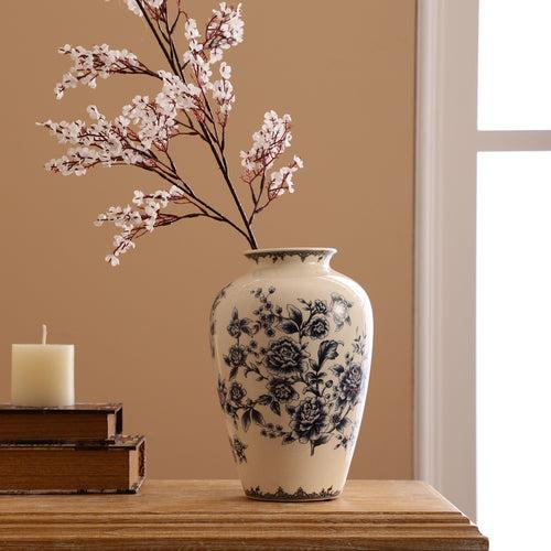 Floral Ceramic Vase Medium (Blue)