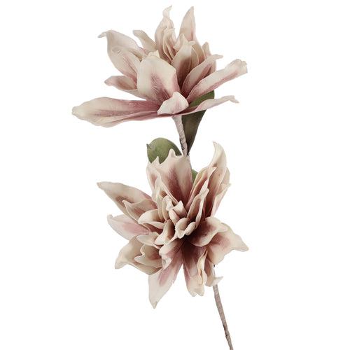 Mauve Magnolia Faux Flower Stick (Single)