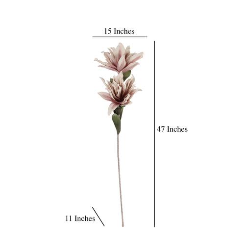 Mauve Magnolia Faux Flower Stick (Single)