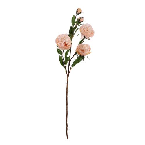 Blush Pink Rose Faux Flower Stick (Single)