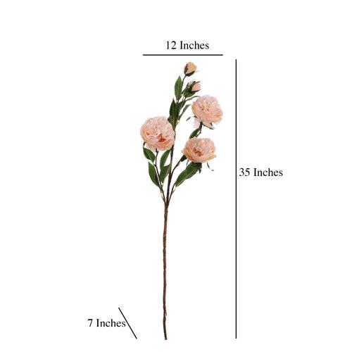 Blush Pink Rose Faux Flower Stick (Single)