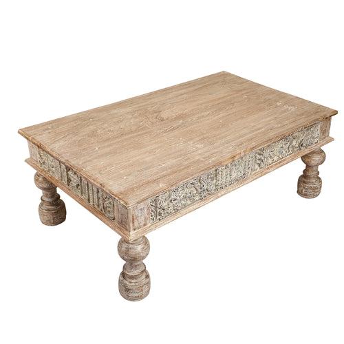 Carved Wood Coffee Table