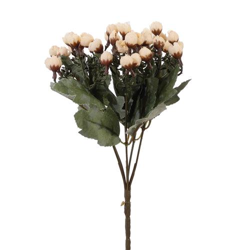 Peach Mini Rose Bunch Faux Flower  (Single)