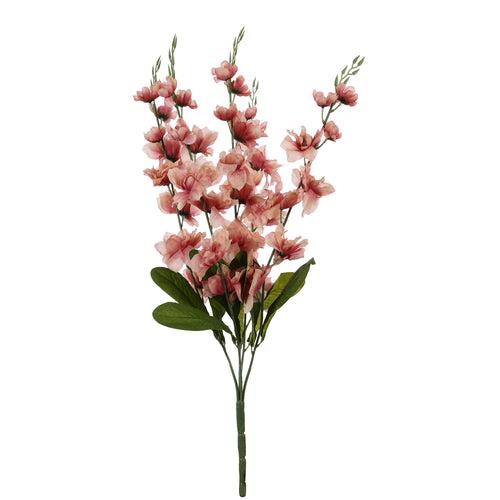 Peach Gladiolus Faux Flower Stick  (Single)