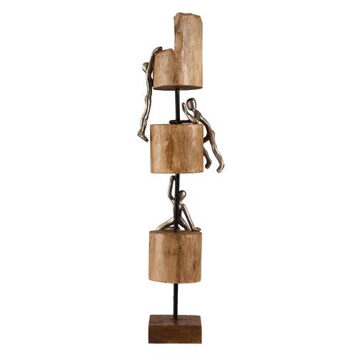 Scaling Heights Modern Wooden Table Sculpture