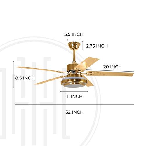 Golden Breeze Luxe Ceiling Fan