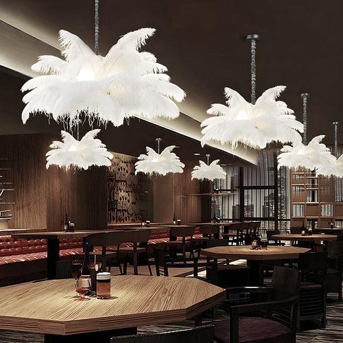 Ostrich Plumes Chandelier