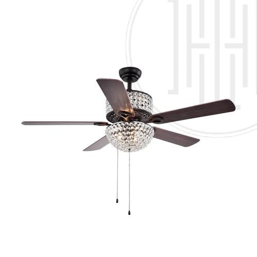 Crystal Zephyr Chandelier Ceiling Fan with Remote Control