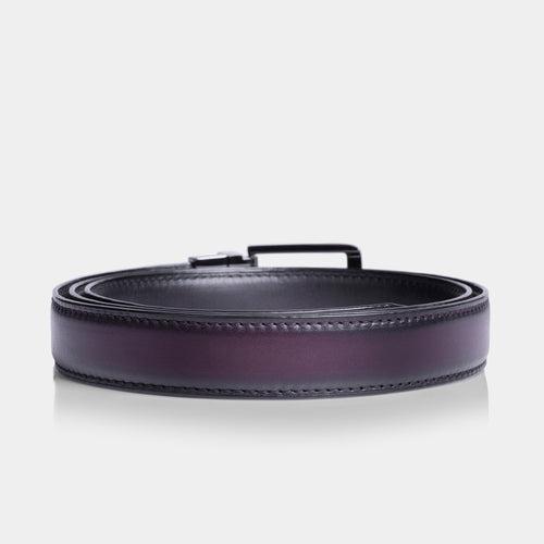 Beverly Reversible Two Tone Belt (Ch. Black / Oxblood)