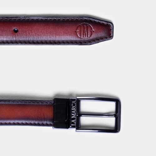 Beverly Reversible Two Tone Belt (Cognac / Navy)