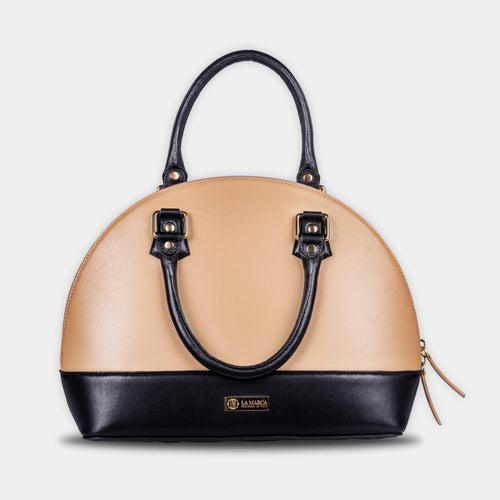 Britny Grab Tote (Beige/Black)