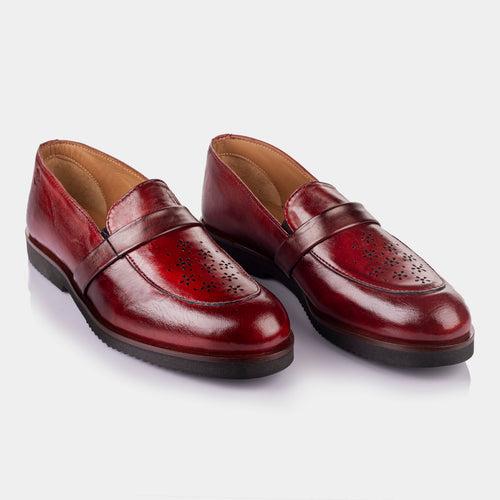 Laura Slipon Loafer (Wine Red)