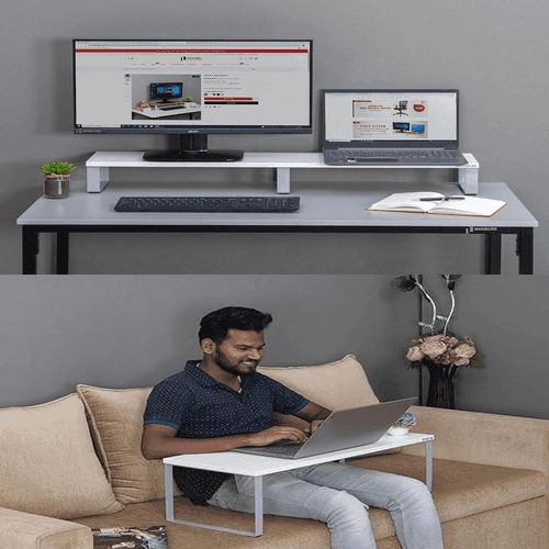 Dual Monitor Riser Stand with Aries Lapdesk