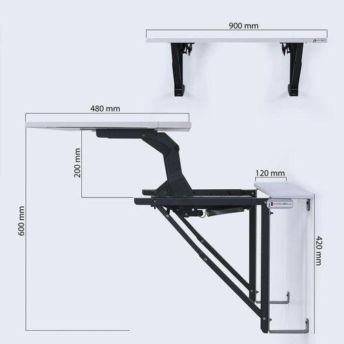 Antares Wall Mounted Sit Stand Desk