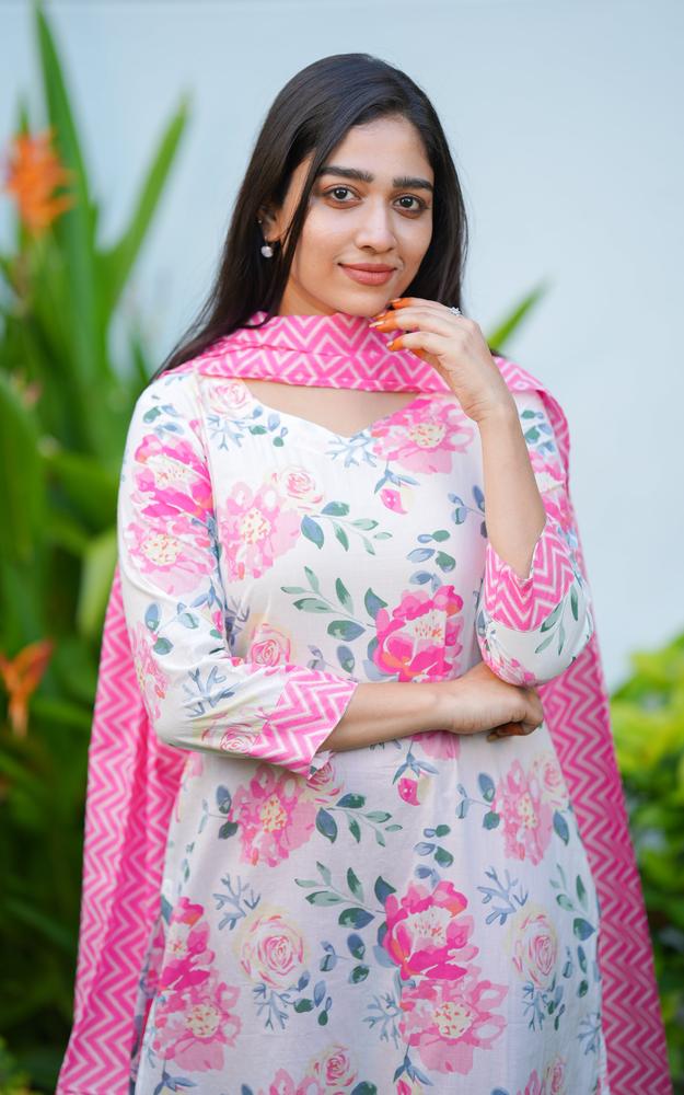 Anaya Pink (Kurti+Dupatta)