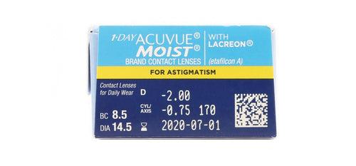 1-Day Acuvue Moist for Astigmatism (30 Lenses)