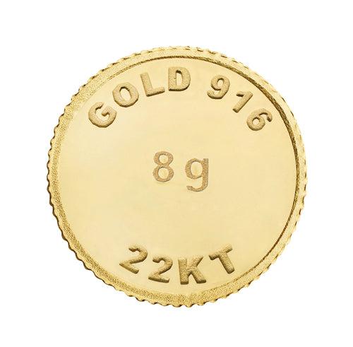 8 Gram Gold Coin 22kt (916 Purity)