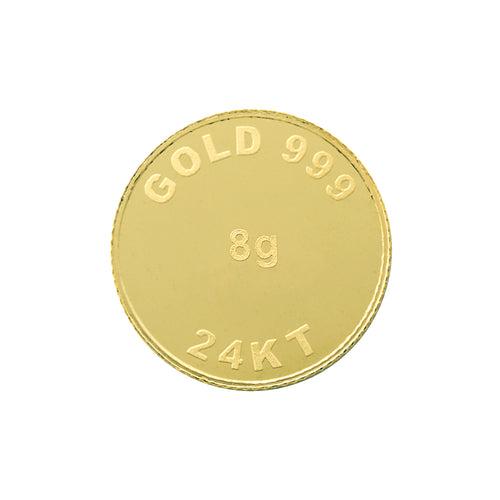 8 Gram 24kt Gold Rose Coin  (999 Purity)