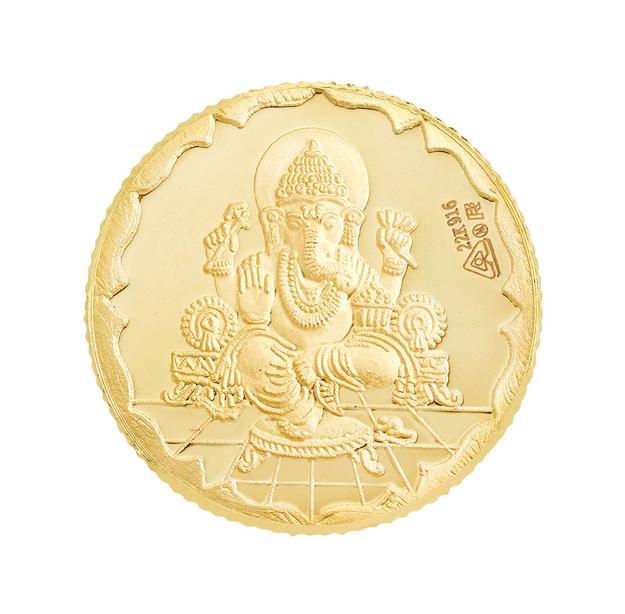 10 Gram Ganesh Gold Coin 22Kt (916 Purity)