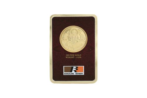 1 Gram 24kt (999 Purity) Gold Foil Coins (5 Models)