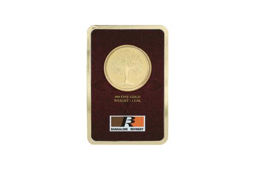 1 Gram 24kt (999 Purity) Gold Foil Coins (5 Models)