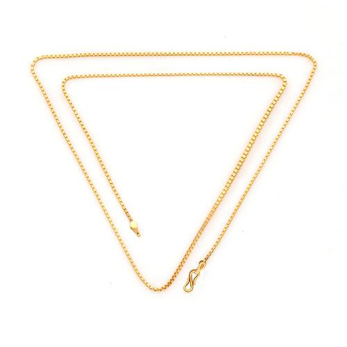 4.36 Gram 22kt BIS Hallmarked Gold Box Chain