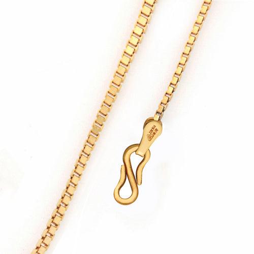 4.36 Gram 22kt BIS Hallmarked Gold Box Chain