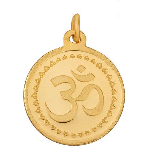 2.5 Gm Yellow Gold OM Round Pendant 24kt(999) Purity