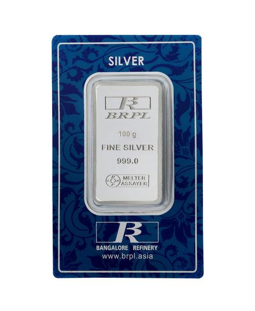 100 Gram Silver Bar (999 Purity)