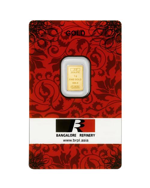 1 Gram Gold Bar 24kt(999.9 Purity)