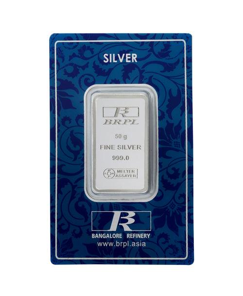 50 Gram Silver Bar (999 Purity)