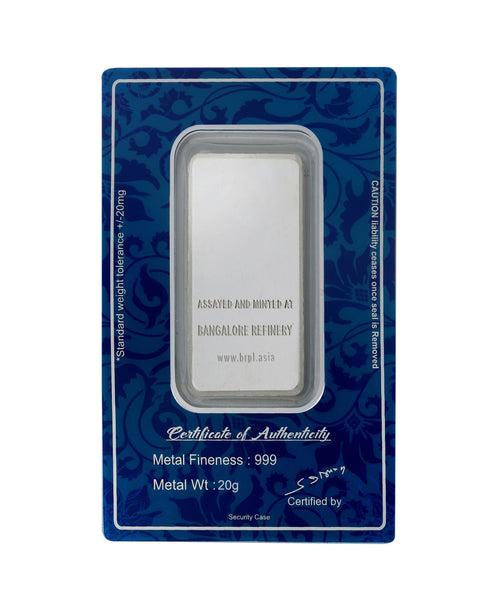 20 Gram Silver Bar (999 Purity)