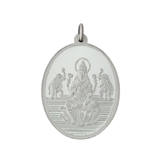 10 gm Oval Laxmi Silver Pendant(999 Purity)