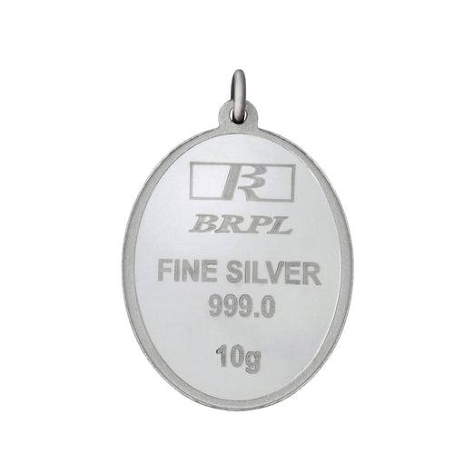 10 gm Oval Laxmi Silver Pendant(999 Purity)