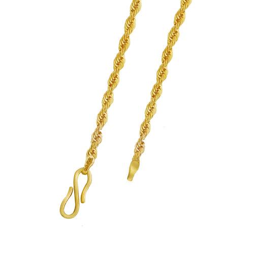 3.46 Gram 18kt BIS Hallmarked Gold SilkyRope Chain