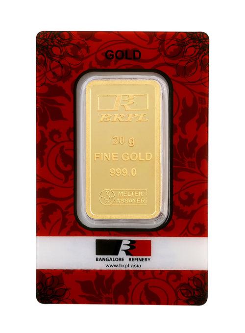 20 Gram Gold Bar 24kt (999.0 Purity)