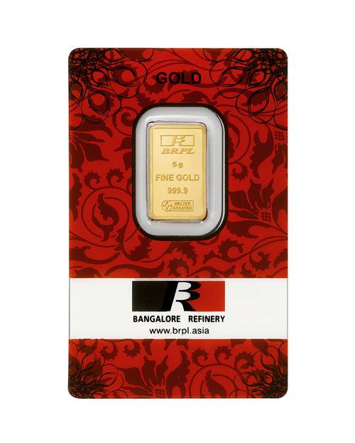 5 Gram Gold Bar 24kt(999.9 Purity)