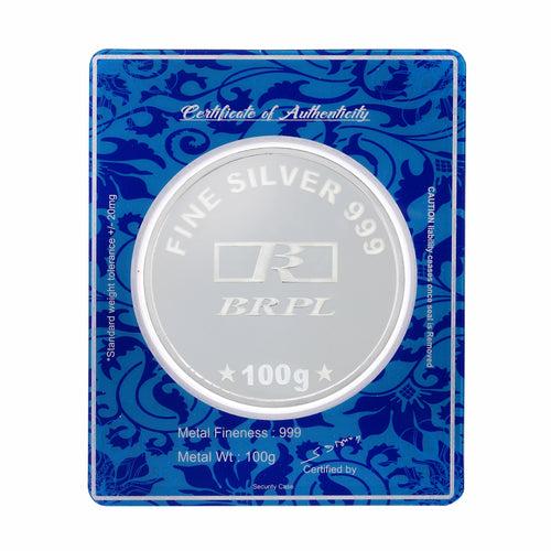 100 Gram Shree Silver Coin (999 Purity)