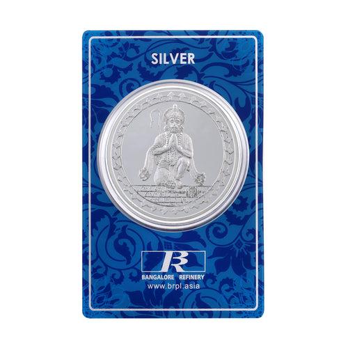 50 Gram Lord Hanuman Silver Coin (999 Purity)