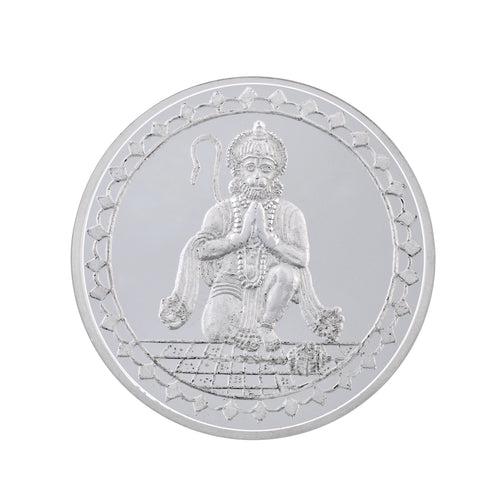 50 Gram Lord Hanuman Silver Coin (999 Purity)